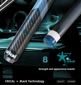 Taco de billar de fibra de carbono premium <span class=keywords><strong>CRICAL</strong></span> con tecnología 1/2 Hit, estilo chino para bolas 8 y 9, varilla privada de 12.5mm - Product Image 6