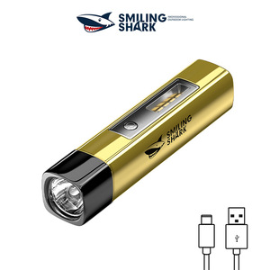 Smiling Shark <b>Rechargeable</b> <b>Flashlight</b> Led Aluminum Alloy Outdoor Lighting Bright Waterproof - Product Image 5