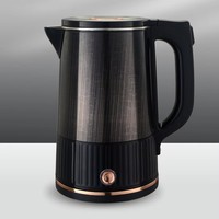 Bouilloire électrique sans fil en acier inoxydable avec arrêt automatique et contrôle de la température, capacité de 1,8 L pour hôtel et usage domestique