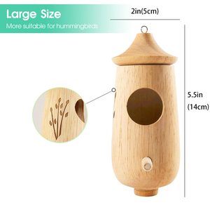 บ้านนกแกะสลักลายดอกไม้จากไม้ Petdom 2023 รุ่นใหม่ สำหรับแขวนภายนอก - Product Image 4