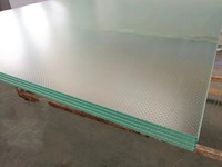 Verre feuilleté de sécurité 12+12+12 mm, fabriqué en Chine, gravé à l'acide, antidérapant, verre trempé feuilleté pour escaliers et sols