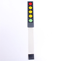 Panel depan keypad transparan OEM MBR berbahan poliester tahan air, ramah lingkungan, dengan overlay grafis dan tombol timbul berbahan logam.