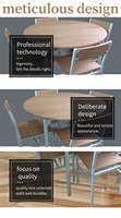 Meubles de salle à manger en acier et MDF au design moderne, tables et chaises de restaurant pour usage domestique, fabrication directe d'usine KC-TC0136R4