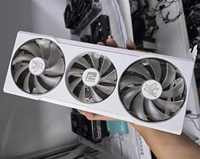 Carte graphique de jeu pour ordinateur de bureau RX 6750 GRE 12 Go GDDR6 192 bits blanche à 3 ventilateurs, PCI-E4.0, GPU extractible, d'occasion