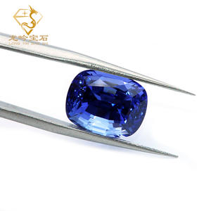 หินแซฟไฟร์หินแซฟไฟร์เบาะยาวสำหรับปลูกในห้องแล็บพลอยไพลินสีน้ำเงินเข้ม - Product Image 3