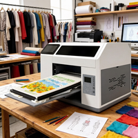 Imprimante textile numérique directe sur vêtement personnalisée avec 2 têtes d'impression XP600, imprimantes DTG A3 pour les créateurs de vêtements