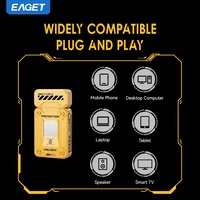Unidad Flash USB EAGET FU80 Tipo-C de 128/256/512 GB, Unidad de Memoria USB de 560 MB/S con Cifrado de Huellas Dactilares, Unidad Flash USB de Estado Sólido de Lujo