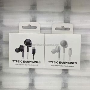 Auriculares Intrauditivos con Cable Tipo-C, Cable Trenzado <span class=keywords><strong>de</strong></span> 1.2m y Control <span class=keywords><strong>de</strong></span> Llamadas, para Uso Universal con Android, Compatible con Samsung S24 S25 S26 Ultra - Product Image 1