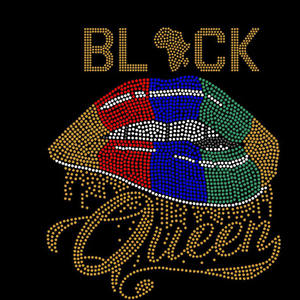 Hot Fix Iron-On Bling Crystal Rhinestone Transfer Hush Lip Plantillas y <span class=keywords><strong>Kiss</strong></span> Shut up Patch Material <span class=keywords><strong>de</strong></span> vidrio - Product Image 4