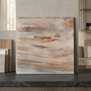 Carreaux de sol en céramique de porcelaine brillante Ydstone Calacatta Blanc 40x40cm, aspect marbre artificiel, intérieur - Product Image 2