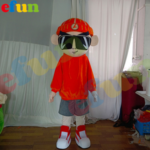 Efun MOQ 1 pieza profesional personalizado dibujos animados chico guapo con gafas disfraz efecto caminar disfraz de felpa para la venta - Product Image 5
