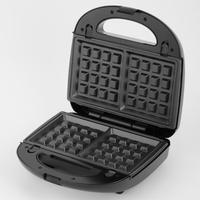 Machine à gaufres électrique miniature personnalisée à 2 tranches, appareil multifonctionnel pour le petit-déjeuner, appareil à sandwich 3 en 1, grille-pain à sandwich