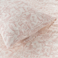 Fleur imprimé drap de literie taie d'oreiller Shabby bleu oiseau imprimé ensemble de literie Collections de literie ensembles de draps de lit en coton égyptien