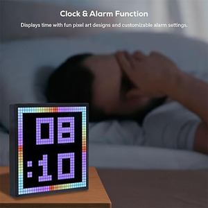 <span class=keywords><strong>Led</strong></span> Màn hình hiển thị Máy tính để bàn bầu không khí trang trí đồng hồ lập trình pixel bảng điều chỉnh DIY thông minh ánh sáng - Product Image 3