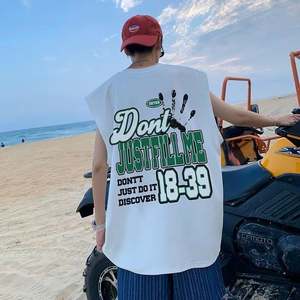 T-shirts sans manches à impression intégrale, T-shirt surdimensionné, impression 3D de dessins animés, vêtements de rue pour couples, unisexe, taille plus, T-shirt pour homme, gilet - Product Image 4