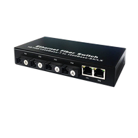 Convertisseur de média fibre optique Gigabit Ethernet 20KM 4SC + 2 RJ45, commutateur réseau, vente chaude usine
