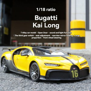 Bugatti Chiron Premium Hyper Sports, Auto de Metal Fundido a Presión, Escala 1:18, Modelo Coleccionable de Gran Tamaño con Puertas que se Abren - Product Image 6