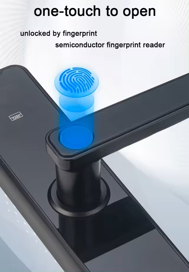 Tuya App WiFi Smart Digital Lock Intelligente Fingerprint Biometric Eletronic Digital Password Keyless Entry for Wood Door · image 5