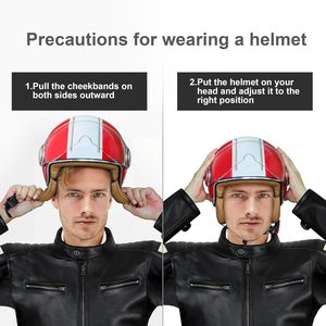 Casco Moto Aperto per Adulti, <span class=keywords><strong>Caschi</strong></span> Mezza Faccia per Uomo e Donna, Casco Retro 3/4 Stile <span class=keywords><strong>Vespa</strong></span> - Product Image 6