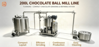 TUORONG 300L Chocolade Kogelmolen Volledige Chocolade Kogelmolenmachine Met Magnetisch Filter voor het malen van chocolade en notenjam