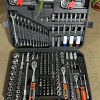 Juego de Herramientas Manuales Multiusos de 222 Piezas, Juego de Llaves de Trinquete, Destornilladores y Puntas para Reparación de Automóviles y Mantenimiento del Hogar