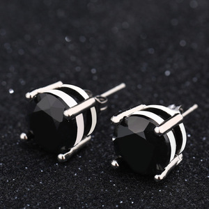 Classic European American Style Four Prong Zircon <b>Stud</b> <b>Earrings</b> Round Cut Claw Setting Party Fashion Jewelry - Product Image 4