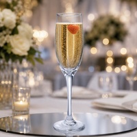Verres à champagne de 190 ml en gros pour les petits-déjeuners d'hôtel, les bars à cocktails et les services de restauration, personnalisation du logo couleur OEM/ODM