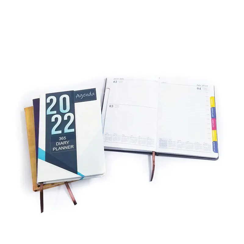 Presentes decorativos grande planejador de couro 2022 agenda conjunto notebook