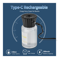Diffuseur d'humidificateur ultrasonique rechargeable électrique USB, lumière LED, sans eau, portable, voiture, maison, purificateur d'air, 1 an