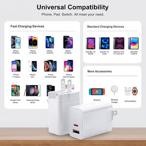 Chargeur bloc PD 18W/20W à prise interchangeable 20W en gros, charge ultra rapide pour iPhone <span class=keywords><strong>MacBook</strong></span> <span class=keywords><strong>Pro</strong></span> avec protection OTP - Product Image 4