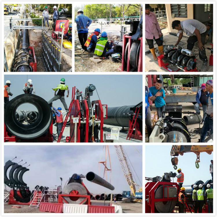 90mm to 250mm HDPE manual butt welding machine pe pipe hot joint