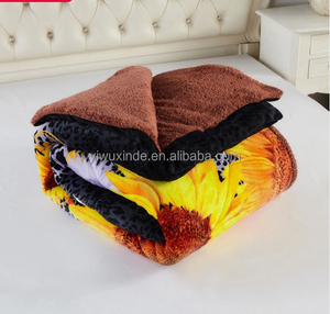 Nouveau Ultra Doux Queen Size Lourd Épais 3pcs Borrego Sherpa <span class=keywords><strong>Couverture</strong></span> Ensemble Écologique Couette ensembles Couvre-lit <span class=keywords><strong>couverture</strong></span> - Product Image 5