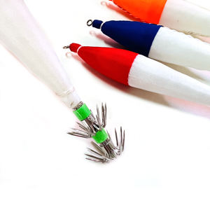 Tessuto pesca gamberi rivestiti Multi colore luminoso calamaro amo esche esche da pesca calamaro fluorescente calamaro con amo da pesca - Product Image 3