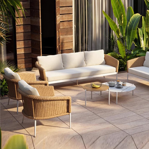 Recién llegado, diseño de marco de madera para Patio exterior, muebles de exterior, sillón y Mesa - Product Image 6