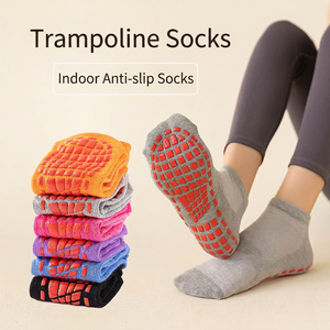 Non Slip Trampoline <b>Socks</b> Breathable <b>Grip</b> Athletic <b>Socks</b> Cushioned Ankle <b>Socks</b> for Indoor Sports Yoga - Product Image 1