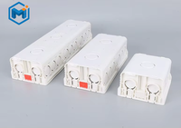 Boîtier de jonction électrique en PVC, style 86, en plastique, 3 voies, ignifuge, connectable, pour interrupteur, à poser en dessous