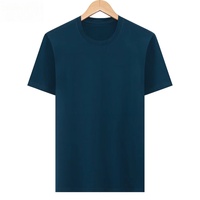 Camiseta de Hombre 2026, Nueva, Casual, para Negocios, Estampada, Transpirable, de Algodón Puro, Suave al Tacto, de Manga Corta y Gruesa