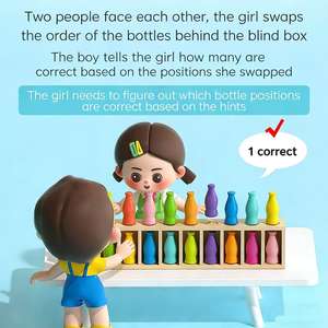 Jeu de société éducatif de simulation amusant pour enfants : devinez la boisson dans la bouteille, jeu de mémoire tactile, interaction parent-enfant - Product Image 4