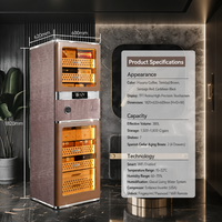 Humidor intelligent Raching RR780 avec compresseur, en cèdre espagnol, contrôle précis de l'humidité et de la température, application par empreinte digitale