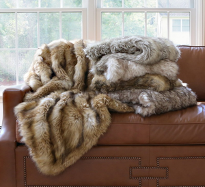 Vtt en fausse fourrure <span class=keywords><strong>de</strong></span> renard teinte <span class=keywords><strong>noir</strong></span>, luxe, cirée, pointe cirée, pour canapé - Product Image 4