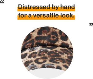 Style obsolète tissu respirant en coton de haute qualité imprimé léopard doux bandeau réglable pour la peau casquette de Baseball unisexe - Product Image 2
