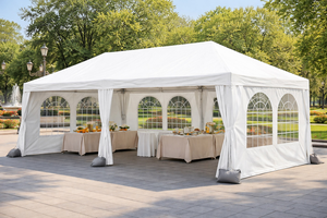 <span class=keywords><strong>Grande</strong></span> Tente Portable, Chapiteau d'Exposition Extérieur Pliant, Tente de Réception Imperméable pour Événements Extérieurs avec Parois Latérales - Product Image 6