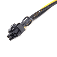 Cable de alimentación de 15 pines macho SATA a 8 pines (6 + 2), Cable de alimentación de 20cm PCI-E SATA, fuente de alimentación de 15 p a 8p