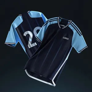 Personalizado nuevo diseño de alta calidad de secado rápido jacquard material reciclado Partido de entrenamiento sublimación niños jóvenes hombres retro camiseta de fútbol