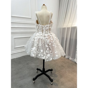 Noble Bride Modest Women Mini Short Flower Girl Dresses abito da <span class=keywords><strong>sposa</strong></span> da <span class=keywords><strong>sposa</strong></span> abito da <span class=keywords><strong>sposa</strong></span> Champagne per spose - Product Image 4