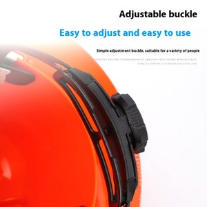 หมวกนิรภัยสีส้มแบบ V ไม่มีร่อง 6 จุดยึด สำหรับงานก่อสร้าง - Product Image 4