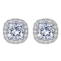 Earrings Earring Daidan Stud Earrings Cz Classical Water Drop White Cubic Zirconia Stud 925 Silver Women Earring