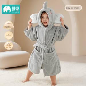 <span class=keywords><strong>Albornoz</strong></span> absorbente transpirable para niños, capa para bebés y niños, Toalla de baño con capucha, camisón de invierno portátil, súper suave - Product Image 6