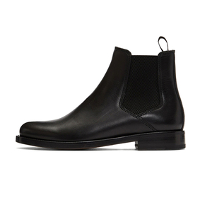 Botas de suela dura para <span class=keywords><strong>mujer</strong></span>, <span class=keywords><strong>Botines</strong></span> negros a la moda, de cuero de alta calidad, con cremallera, zapatos de invierno - Product Image 2