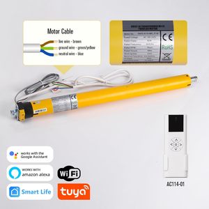 มอเตอร์ม่านม้วนอัจฉริยะ AM35 ดิจิตอล พร้อม WiFi แรงบิด 6 นิวตันเมตร รองรับแอป Tuya, <span class=keywords><strong>Alexa</strong></span> และ <span class=keywords><strong>Google</strong></span> Home ใช้ไฟ AC100-240V สำหรับท่อขนาด 2 นิ้ว (50 มม.) - Product Image 2